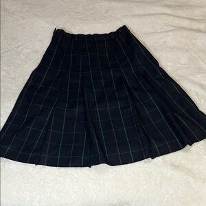Vintage Burberry London Black and Green Plaid Size 12 Regular Pencil Skirt
